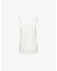 Faithfull the Brand - Cristina Lace-Trim Cotton Top - Lyst