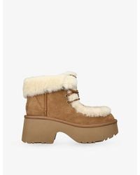 UGG - Esmee Suede Block-Heel Ankle Boots - Lyst