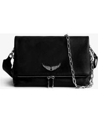 Zadig & Voltaire - Rocky Swing Your Wings Leather Clutch Bag - Lyst