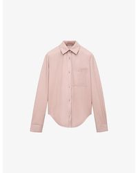 Loewe - X Paula's Ibiza Long-Sleeve Brand-Embossed Leather Shirt - Lyst