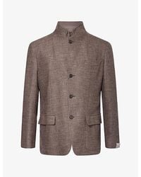 Corneliani - Removable-Neck Trim Wool Blazer - Lyst