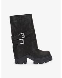 Steve Madden - Barrage Faux-Leather Boots - Lyst
