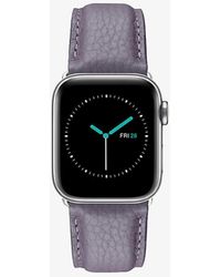 Mintapple - Apple Watch Grained-leather And Stainless-steel Strap 44mm - Lyst
