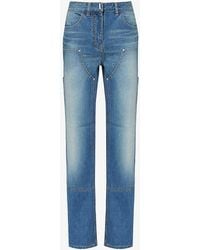 Givenchy - Faded-wash Wide-leg Mid-rise Jeans - Lyst