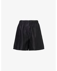 Max Mara - Piadena High-rise Cotton Shorts - Lyst