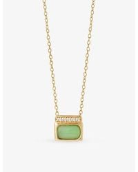 Astley Clarke - Aurora Ridge 18Ct- Plated Sterling- And Chalcedony Necklace - Lyst