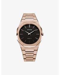 D1 Milano - D1-Utbj42 Ultra Thin Rose- Pvd Plated Stainless-Steel Quartz Watch - Lyst