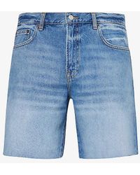 FRAME - Vintage Raw-hem Regular-fit Denim Shorts - Lyst