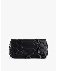 Zadig & Voltaire - Rock Xl Quilted-Stitch Leather Clutch Bag - Lyst