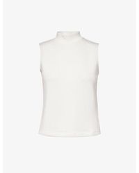 Spanx - Airessentials High-neck Stretch-woven T-shirt - Lyst