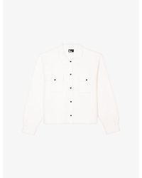 The Kooples - Collared Button-Down Wool And Cotton-Blend Cardigan - Lyst