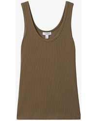 Reiss - Violet Scoop-neck Ribbed Stretch-cotton Vest - Lyst