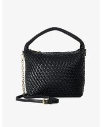 Dune - Deliberate Medium Woven Faux-Leather Shoulder Bag - Lyst