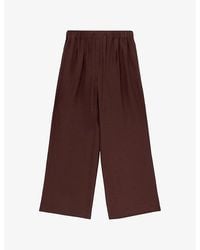 Loewe - Anagram-Logo Gathered-Waist Silk-Crepe Pyjama Trousers - Lyst