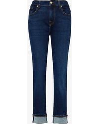 7 For All Mankind - Relaxed Skinny Slim-leg Mid-rise Stretch-denim Jeans - Lyst
