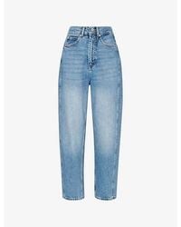 Whistles - Authentic Barrel-Leg Mid-Rise Denim Jeans - Lyst