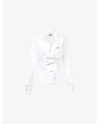Vivienne Westwood - Drunken Cinched Cotton-Poplin Shirt - Lyst