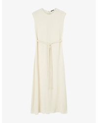 オールインワン・サロペット Joseph Dania Midi Dress With Button Placket And Side Slits Joseph Dania Midi Dress With Button Placket And Side Slits