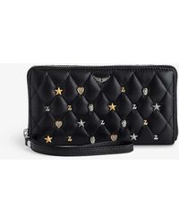 Zadig & Voltaire - Compagnon Charm-embellished Quilted-leather Wallet - Lyst