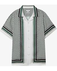Reiss - Blair Geometric-print Woven Shirt - Lyst