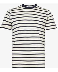 Sunspel - Striped Regular-fit Cotton-jersey T-shirt - Lyst