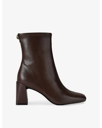Kurt Geiger - Grove Faux-Leather Heeled Ankle Boots - Lyst