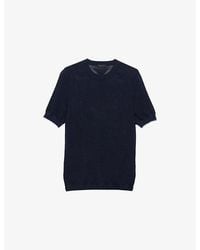 Prada - Crew-Neck Short-Sleeve Silk And Cotton Jumper - Lyst