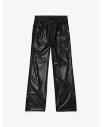 DIESEL - P-Arten-Piping-Pgbx Elasticated-Waist Faux-Leather Trousers - Lyst
