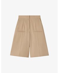 Loewe - Tailored Pleated Cotton Shorts - Lyst