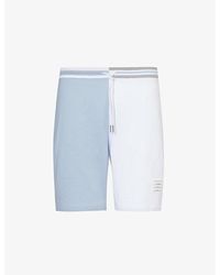 Thom Browne - Funmix Contrast-panel Cotton-jersey Shorts - Lyst