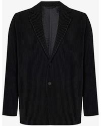 Homme Plissé Issey Miyake - Basic Pleated Regular-fit Knitted Jacket - Lyst