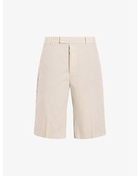 AllSaints - Bailey Pressed-crease Organic-cotton Shorts - Lyst