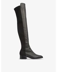 LK Bennett - Duke Elasticated-Panel Leather Over-The-Knee Boots - Lyst
