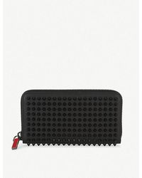Christian Louboutin - Panettone Spike-embellished Leather Wallet - Lyst