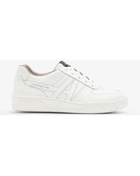 AllSaints - Vix Logo-tab Leather Low-top Trainers - Lyst