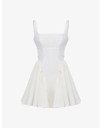 House Of Cb - Florianne Corseted Cotton-Blend Mini Dress - Lyst