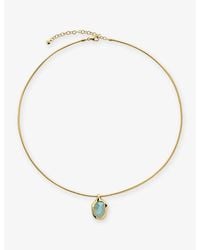 Monica Vinader - Mv Odyssey Gemstone 18Ct-Vermeil Plated Chain Necklace - Lyst