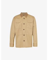 Barbour - Faulkner Corduroy-collar Cotton-twill Overshirt X - Lyst