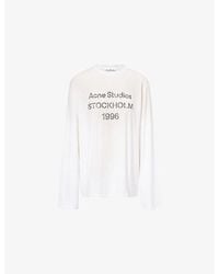 Acne Studios - Edden 1996 Logo Cotton-Blend T-Shirt - Lyst