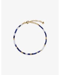 Monica Vinader - Delphi Gemstone 18Ct Vermeil And Sodalite Beaded Bracelet - Lyst