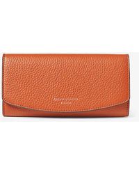 Aspinal of London - Essential Foiled-branding Pebbled-leather Purse - Lyst