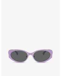Versace - Ve2263 Oval-frame Acetate Sunglasses - Lyst