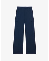 Ted Baker - Riccio Cargo Wide-leg High-rise Woven Trousers - Lyst