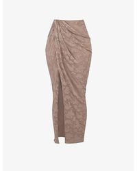 House Of Cb - Vesper Floral-Print Stretch-Woven Maxi Skirt - Lyst