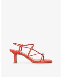 Steve Madden - Jackpots Faux-Leather Heeled Sandals - Lyst