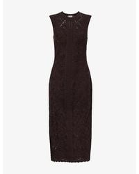 ME+EM - Open-Knit Crochet Cotton Midi Dress - Lyst