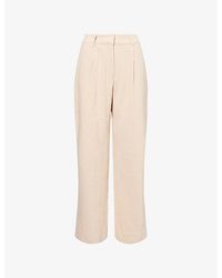 4th & Reckless - Vivian Wide-Leg Cotton-Poplin Trousers - Lyst