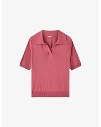 JOSEPH - Niata Short-Sleeved Silk-Knit Polo Shirt - Lyst