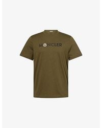 Moncler - Brand-Badge Logo-Print Cotton T-Shirt - Lyst