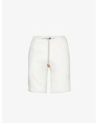 Eleventy - Drawstring-waist Regular-fit Linen Shorts - Lyst